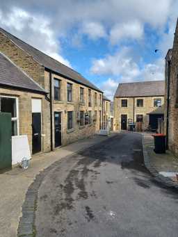 Sacriston Co-operative & Workshops, Plawsworth Road, Access street west to east © DCC 05/03/2022